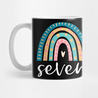 Seven Year Old Rainbow 7Th Birthday For Girls 7 Bday Mug